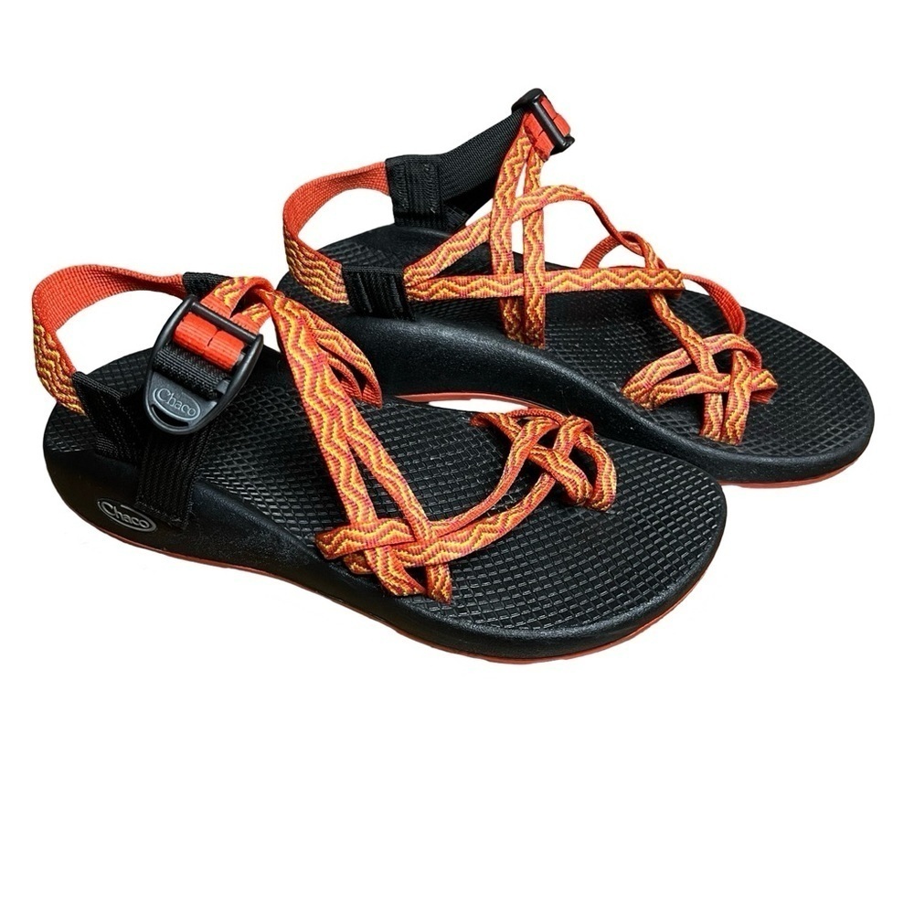 Chaco Women’s Z/1 Classic Sandals Size 9 - Black & Orange - Great Condition - Picture 1 of 6
